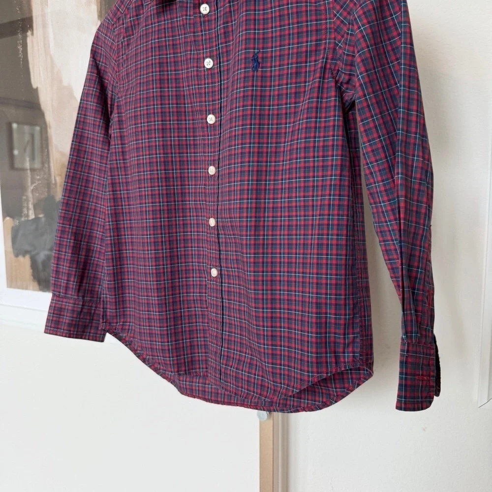 Ralph Lauren Boy’s Plaid Button-Down Shirt Multicolor Size S Casual Cotton